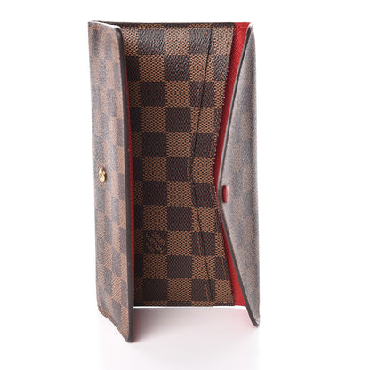 Louis Vuitton Damier Ebene Josephine Wallet Red 5 of 17
