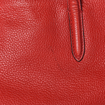 Alexander McQueen Pebbled Calfskin Small Skull Padlock Zip Around Tote Red 16 of 22