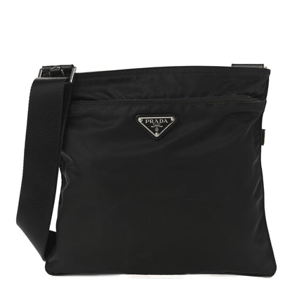 Prada Nylon Vela Flat Messenger Bag Black 1 of 7