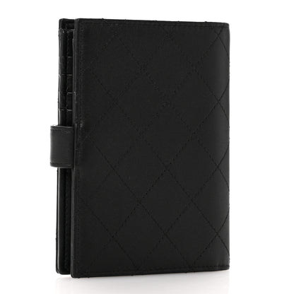 Chanel Grained Calfskin Quilted passport Holder Wallet So Black 3 of 10