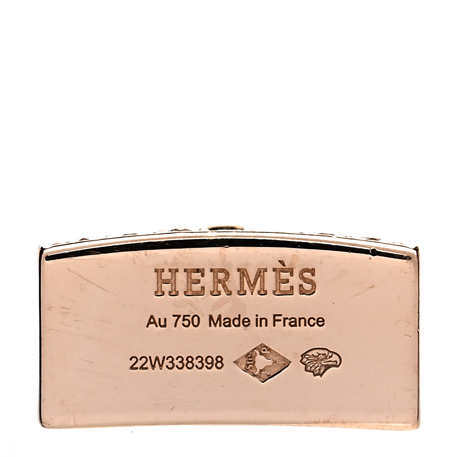Hermes 18K Rose Gold Diamond Kelly Amulettes Pendant Necklace 5 of 6