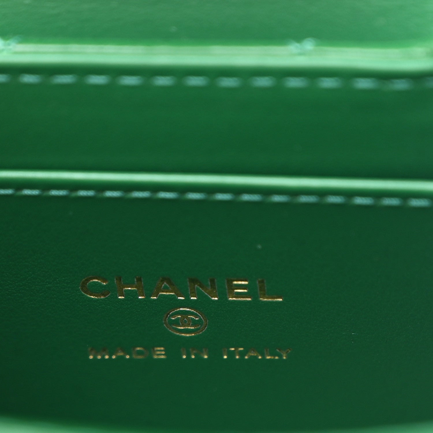 Chanel Shiny Aged Calfskin Quilted Mini Nano Kelly Shopper Green 6 of 10
