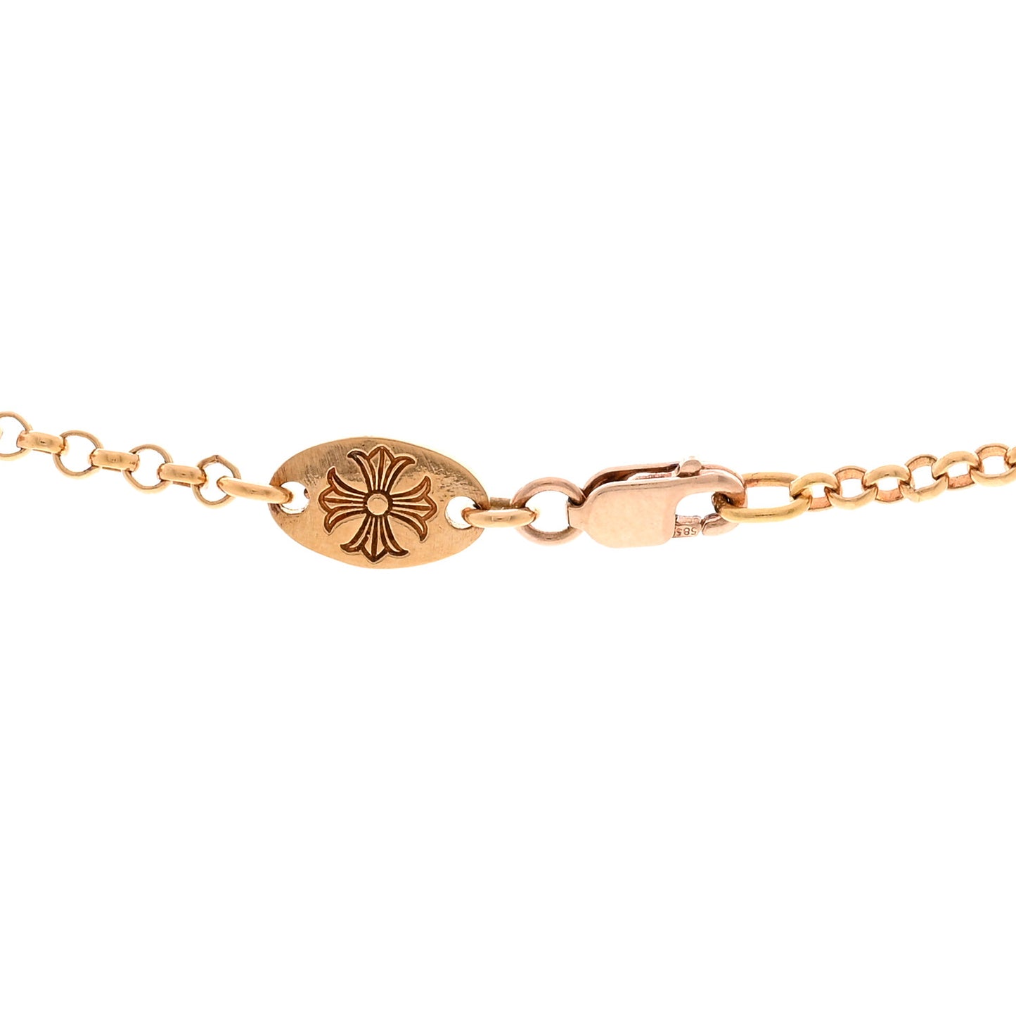 22K Yellow Gold CHROME Script Necklace