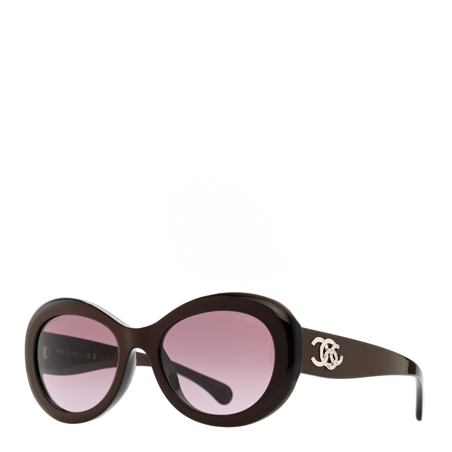 Acetate Oval CC Sunglasses 5469-B-A Burgundy