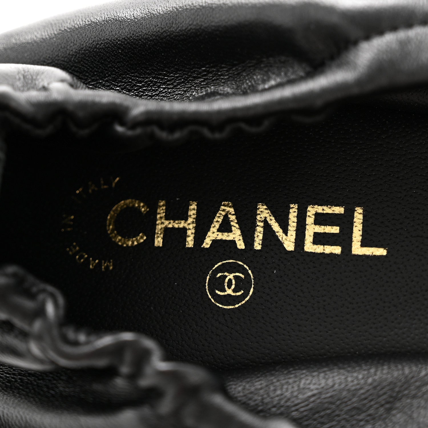 Chanel Lambskin CC Turnlock Ballerina Flats 39 Black White 8 of 10
