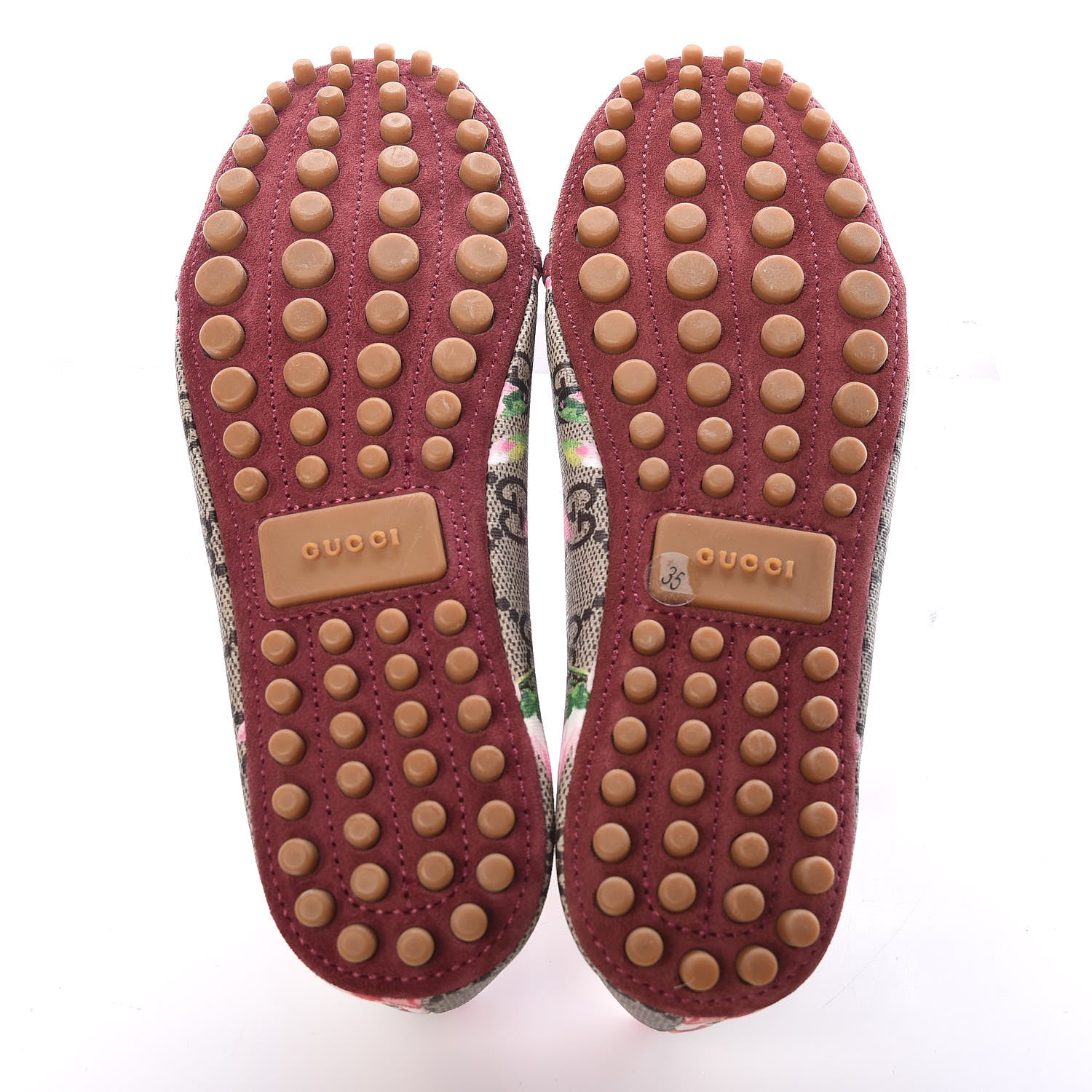 Gucci GG Supreme Monogram Blooms Ballet Flats 35 Beige Multicolor Dry Rose 5 of 8