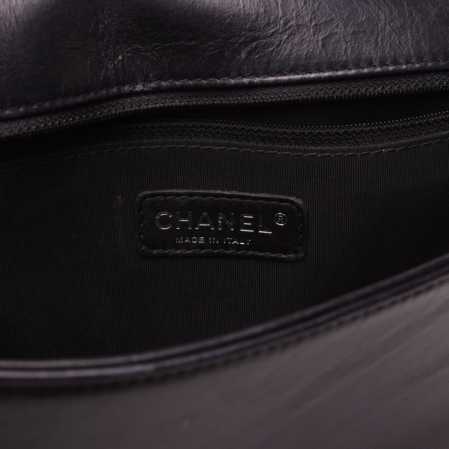 Chanel Calfskin Embossed Stitch Large Boy Flap Black 8 of 18
