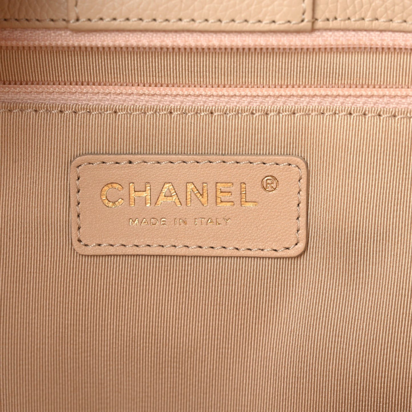 Calfskin Cerf Executive Shopper Tote Beige