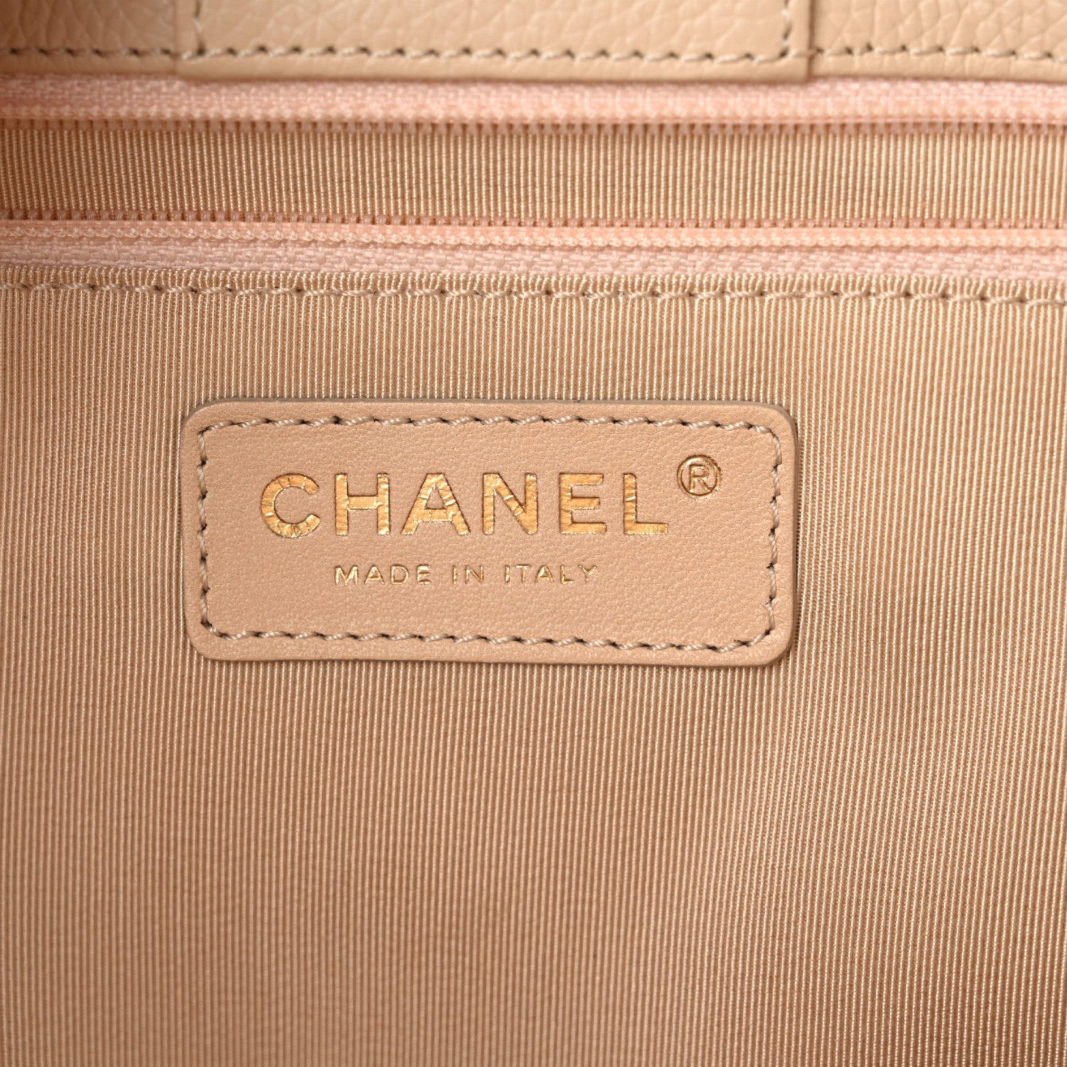 Chanel Calfskin Cerf Executive Shopper Tote Beige 9 of 10