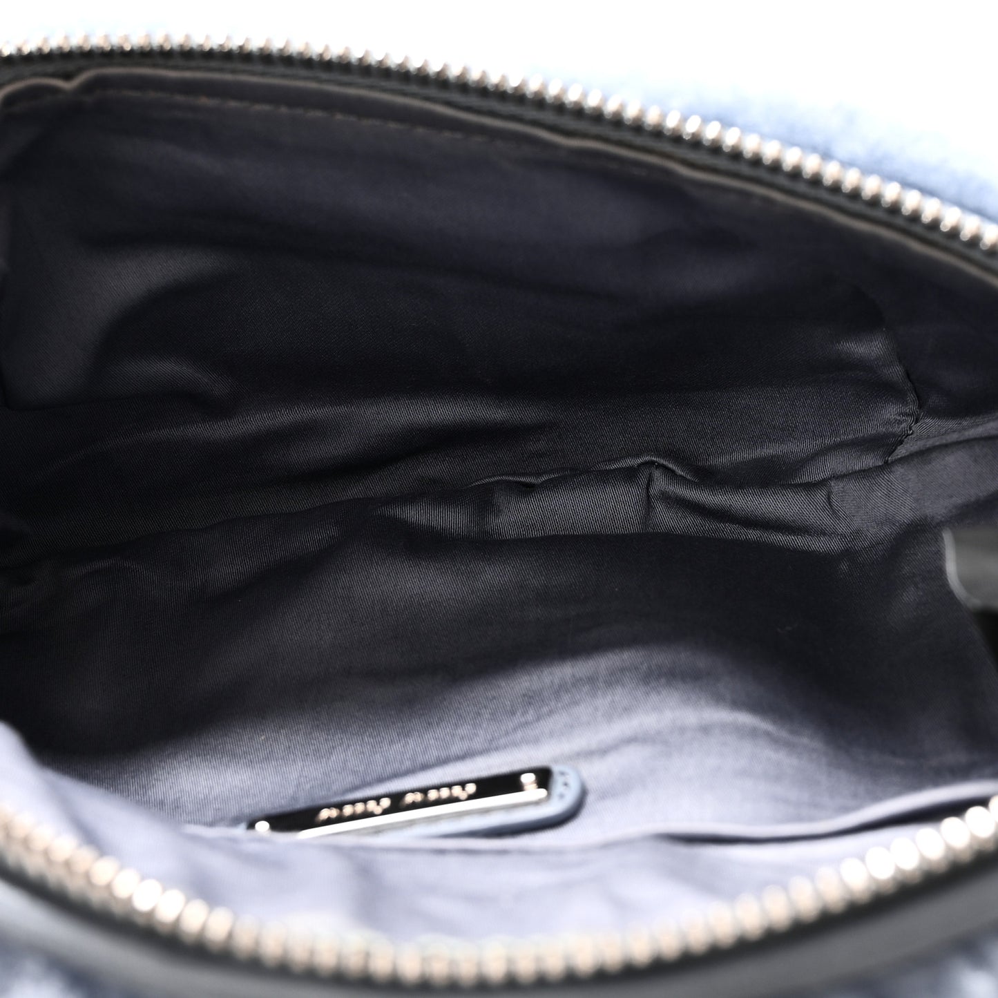 Shearling Matelasse Belt Bag Blue