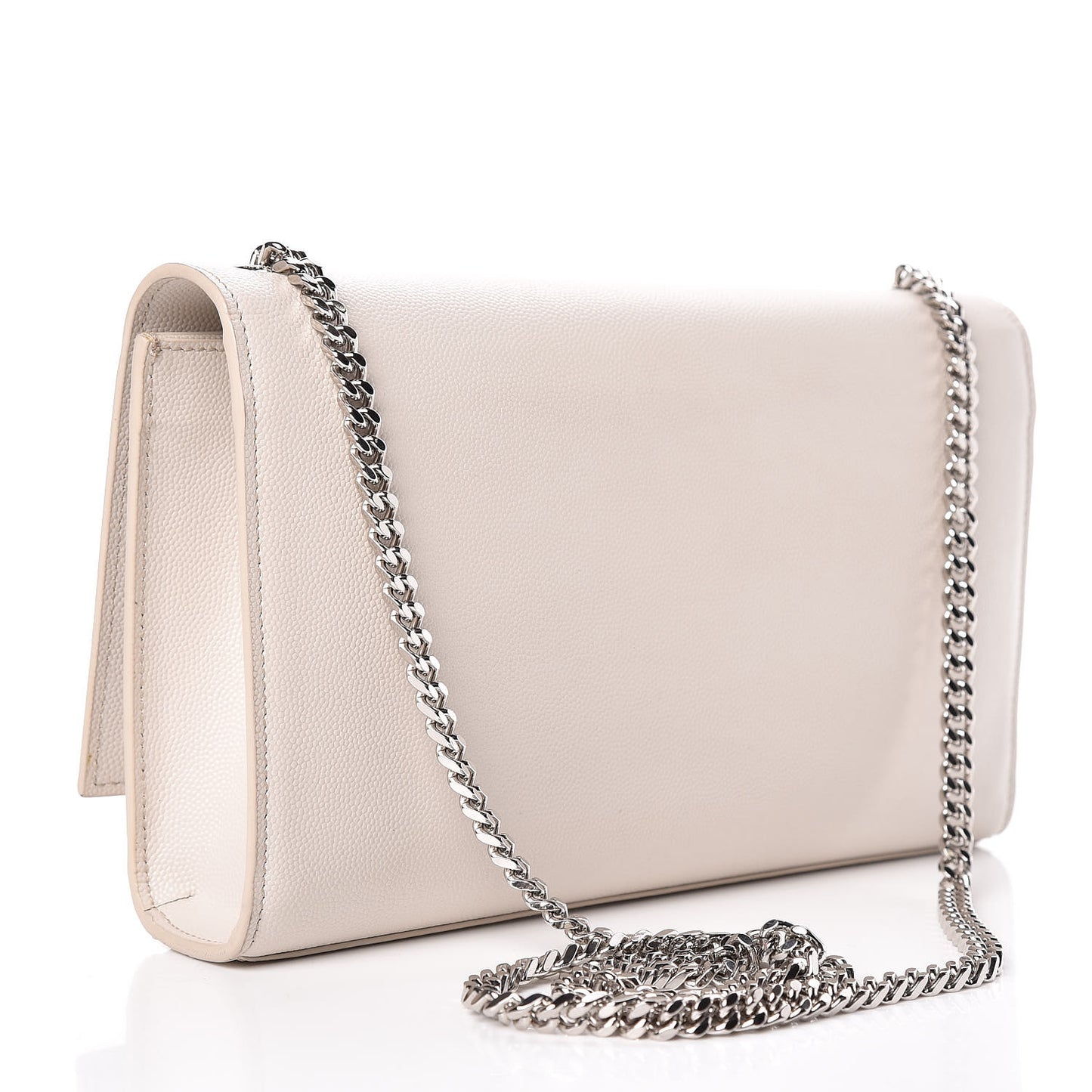 Grain De Poudre Medium Classic Monogram Kate Satchel Icy White