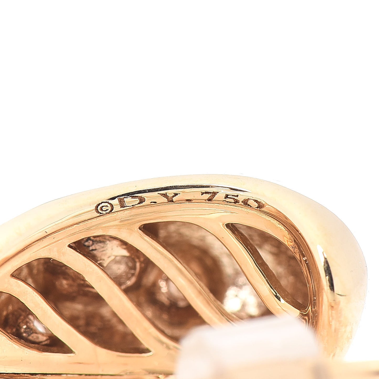 18K Yellow Gold Diamond Pure Form Pod Earrings