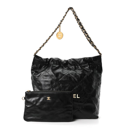 Chanel Calfskin Quilted Small Chanel 22 Black 3 of 11