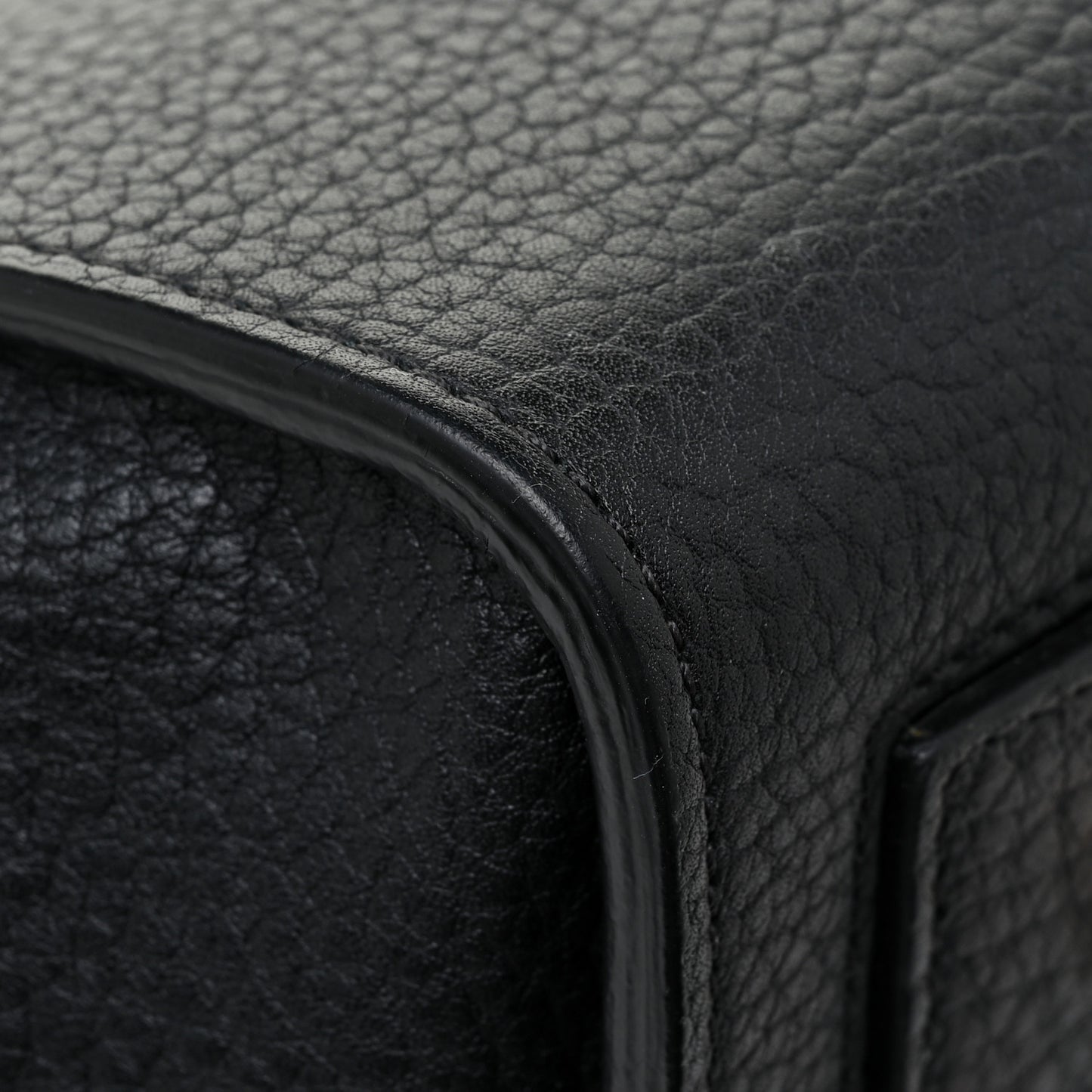 Crisped Calfskin Mini Tie Knot Tote Black