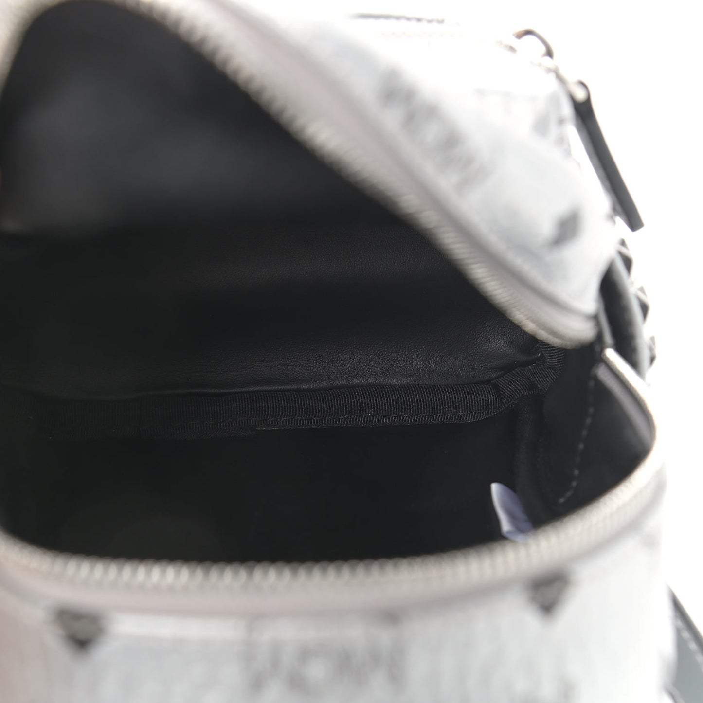 Metallic Visetos Studded X-Mini Bebe Boo Backpack Silver