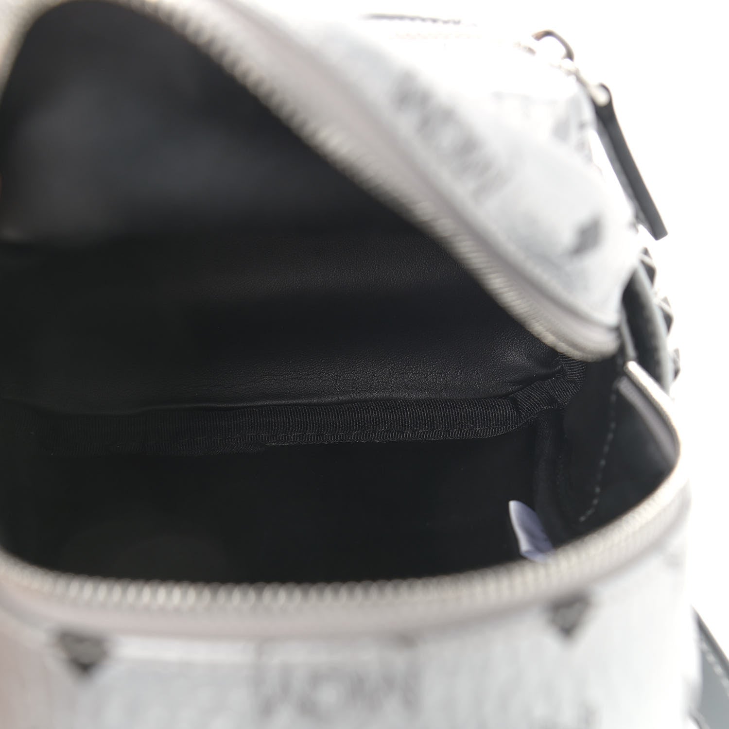 MCM Metallic Visetos Studded X-Mini Bebe Boo Backpack Silver 5 of 11