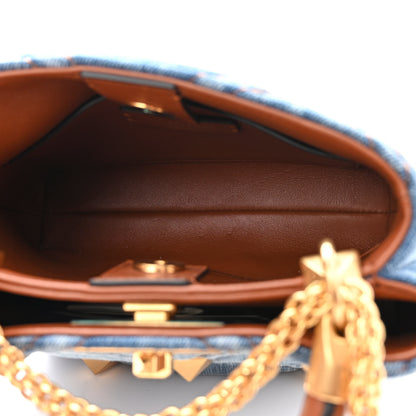 Valentino Garavani Denim Small Roman Stud The Handle Bag Light Denim Selleria 5 of 11
