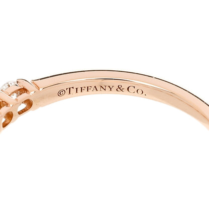 Tiffany 18K Rose Gold Diamond 2mm Embrace Half Eternity Band Ring 53 6.5 4 of 6