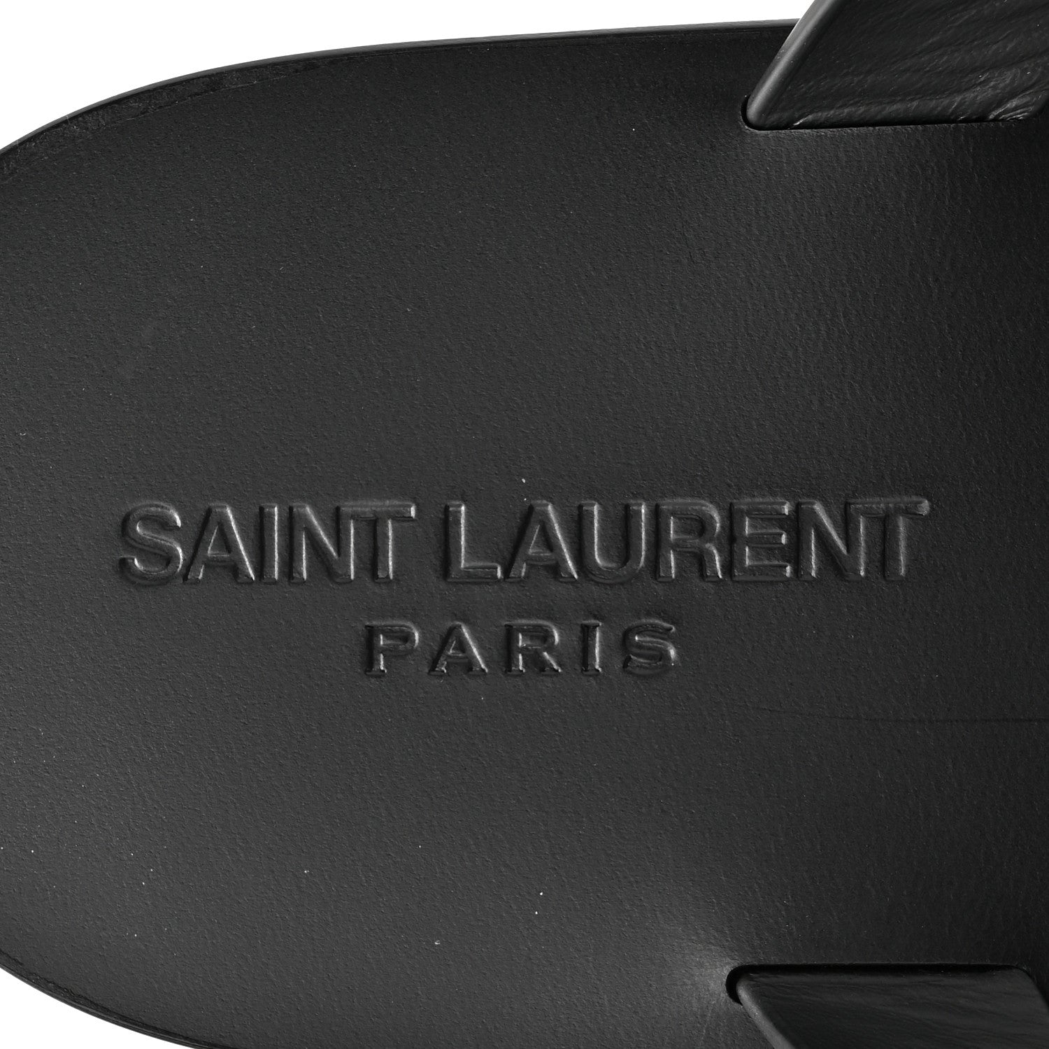 Saint Laurent Patent Calfskin Mens Cassandra Monogram Sandals 43 Black 7 of 9