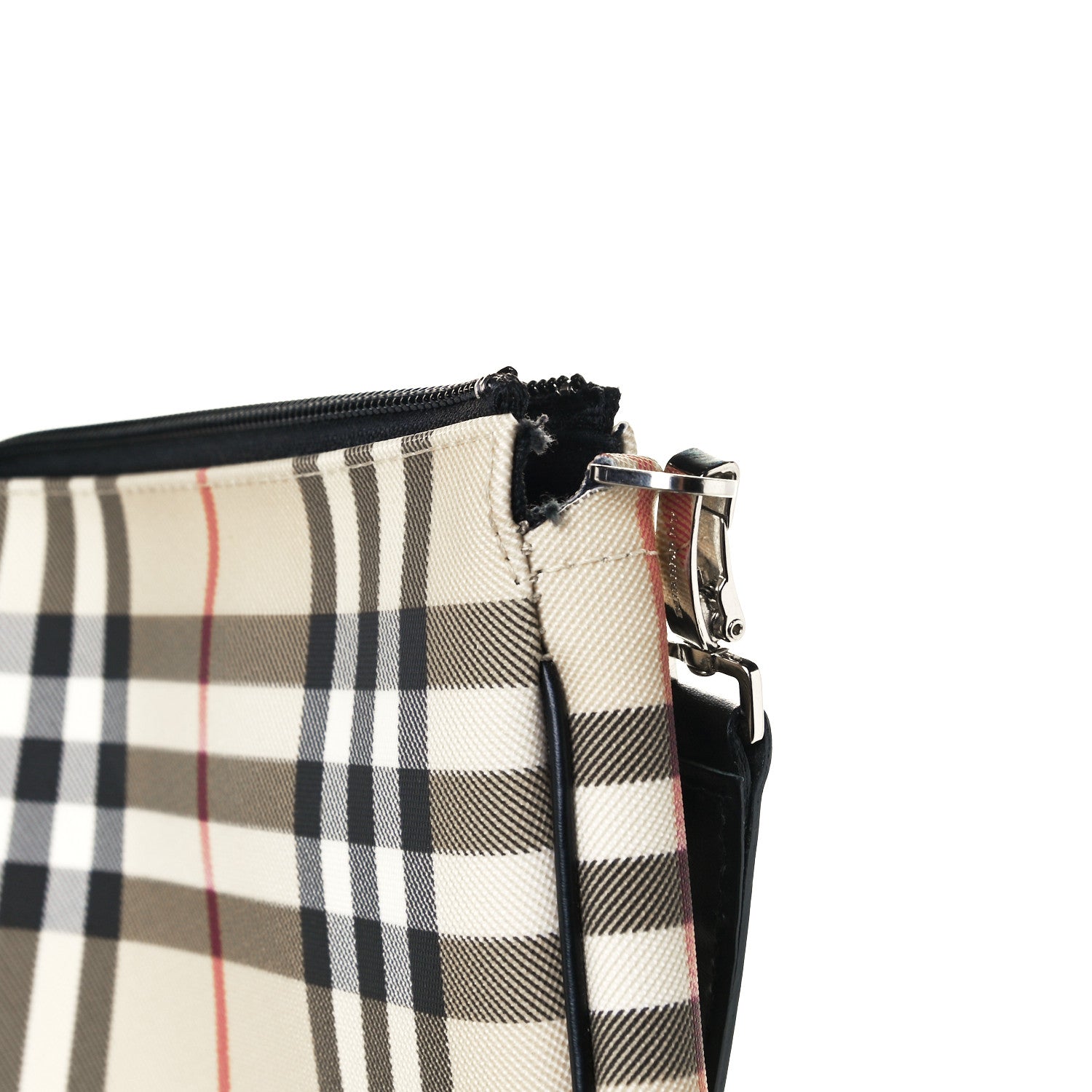 Burberry House Check Flat Crossbody Messenger Bag Black 13 of 13