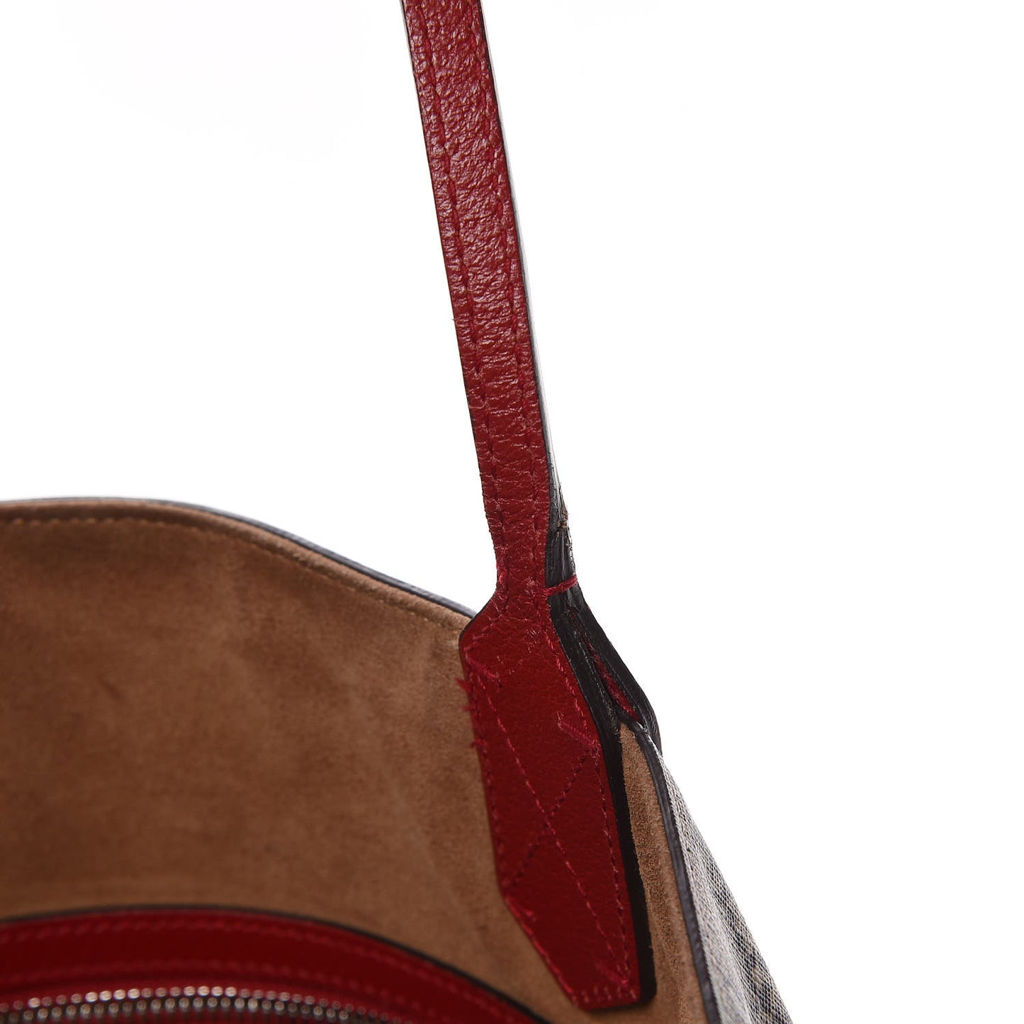 GG Supreme Monogram Tian Medium Shopping Tote Beige Multicolor Red