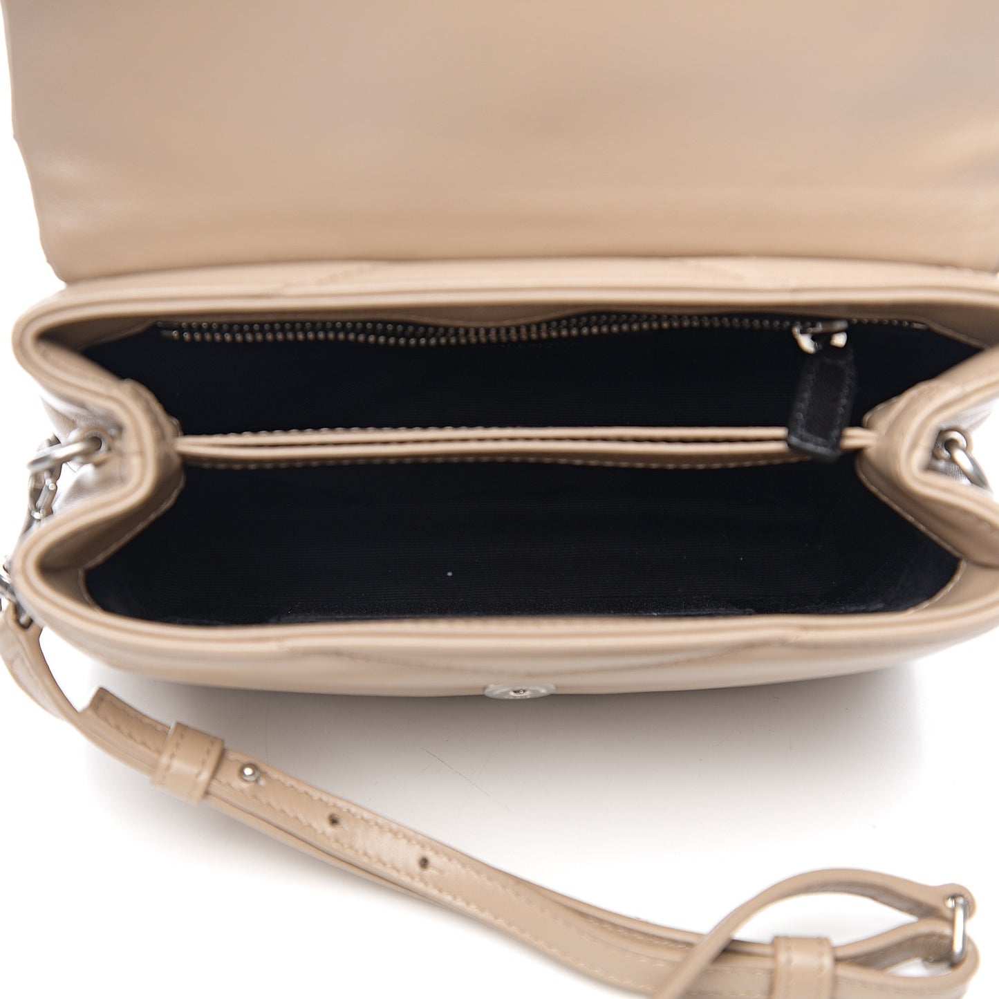 Calfskin Y Quilted Monogram Toy Loulou Chain Satchel Dusty Grey