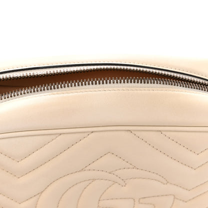 Gucci Calfskin Matelasse Small GG Marmont Chain Shoulder Bag White 13 of 15
