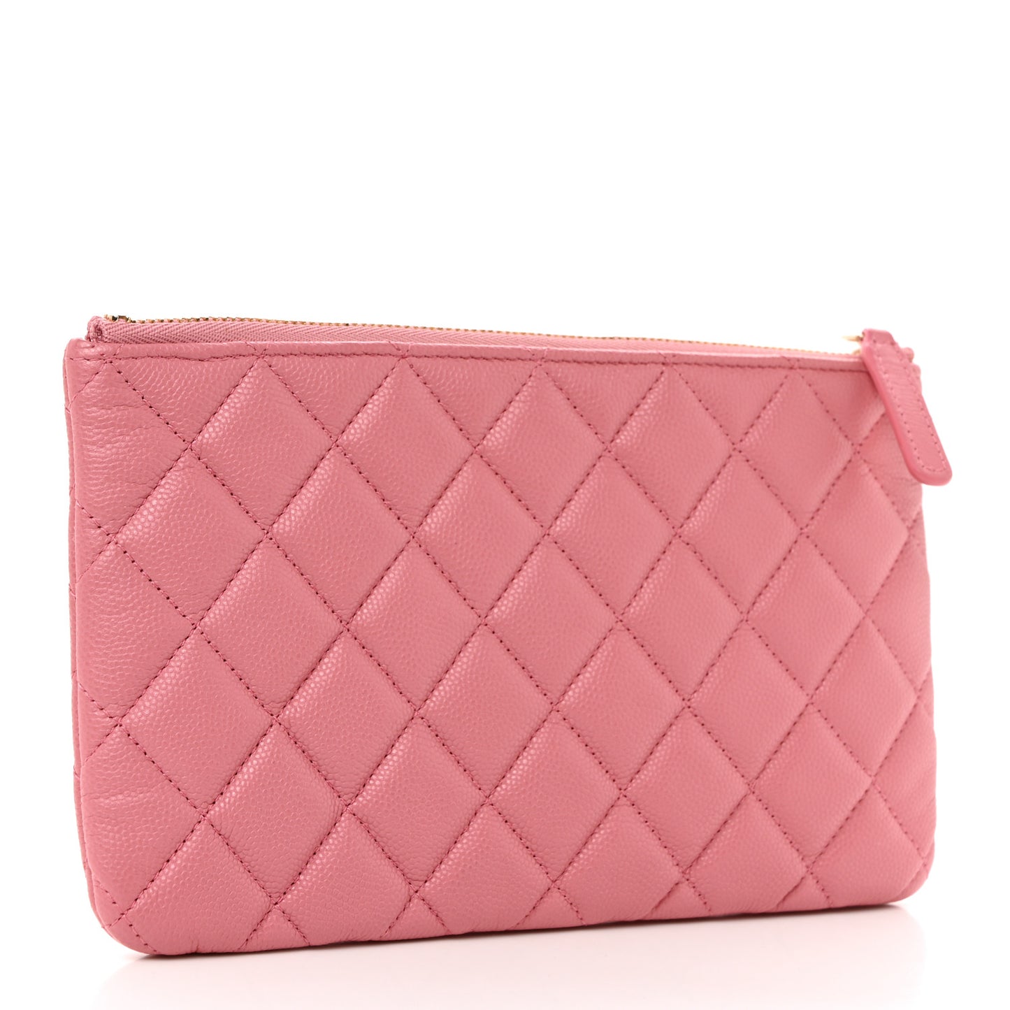 Caviar Quilted Cosmetic Case Pink