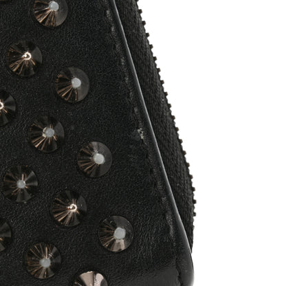 Christian Louboutin Calfskin Panettone Spiked Zip Around Wallet Black 11 of 13