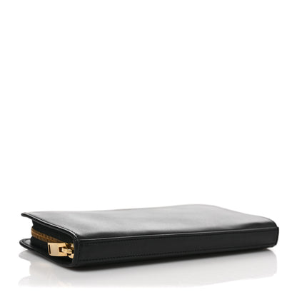 Saint Laurent Calfskin Classic Zip Around Continental Wallet Black 4 of 8