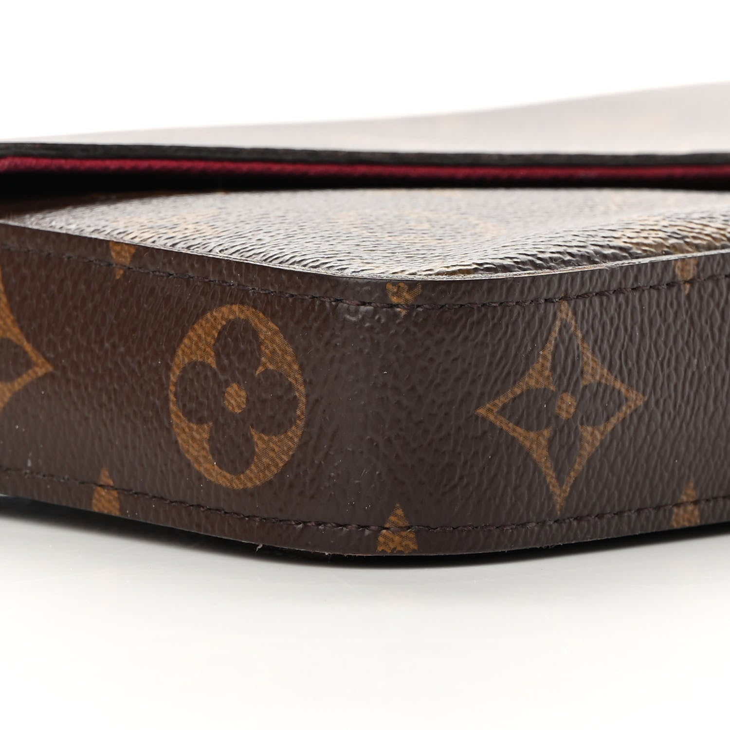 Louis Vuitton Monogram Pochette Felicie Chain Wallet Fuchsia 10 of 21