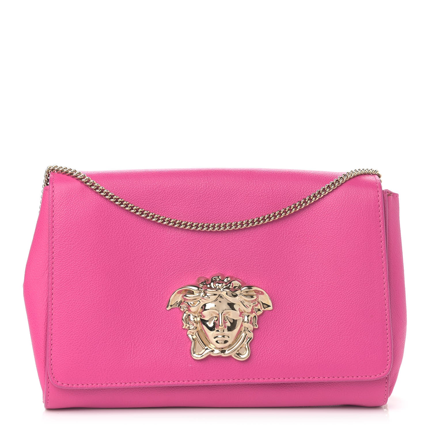 Versace Grained Calfskin Palazzo Chain Evening Bag Pink 1 of 11