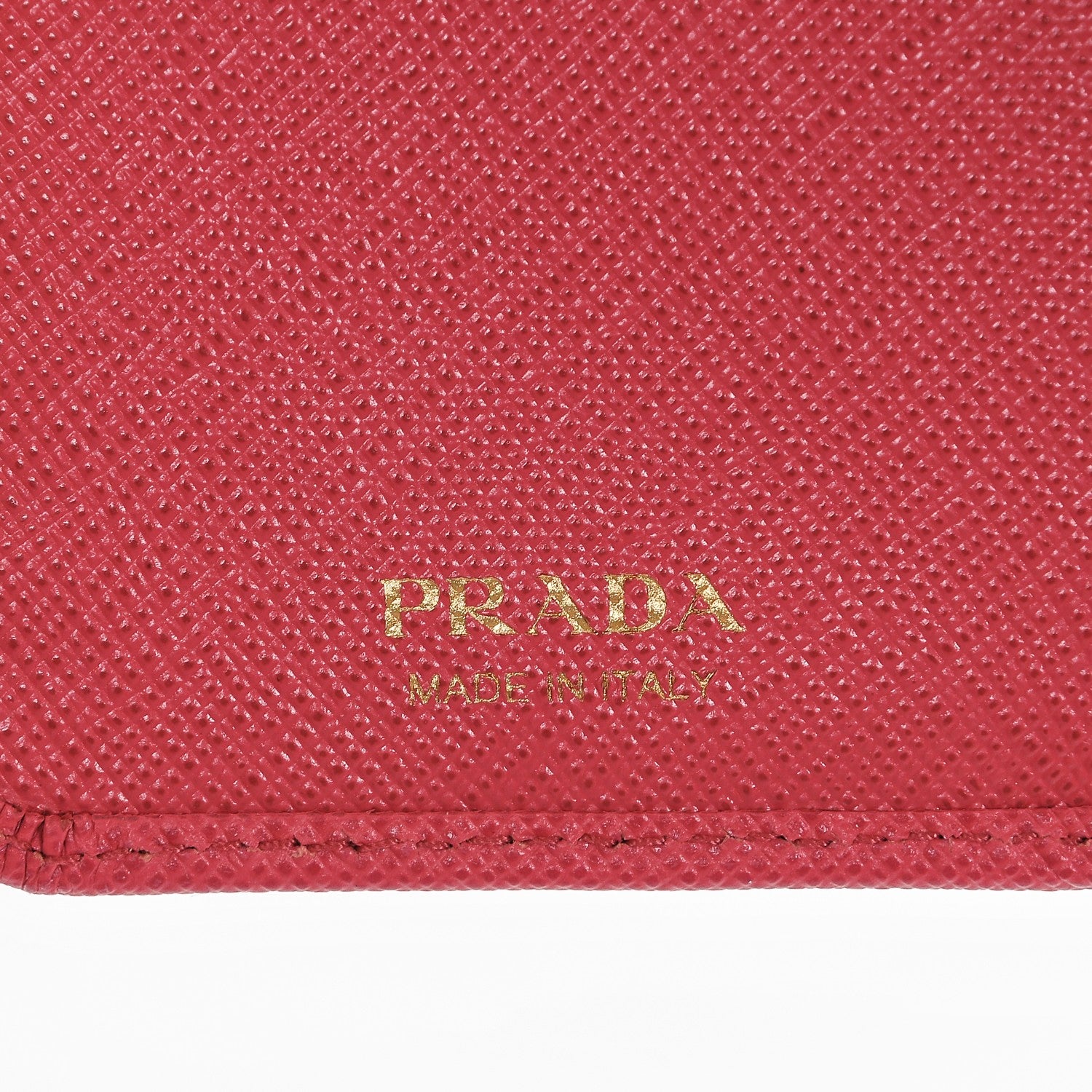 Prada Saffiano Metal Compact Wallet Peonia 6 of 6