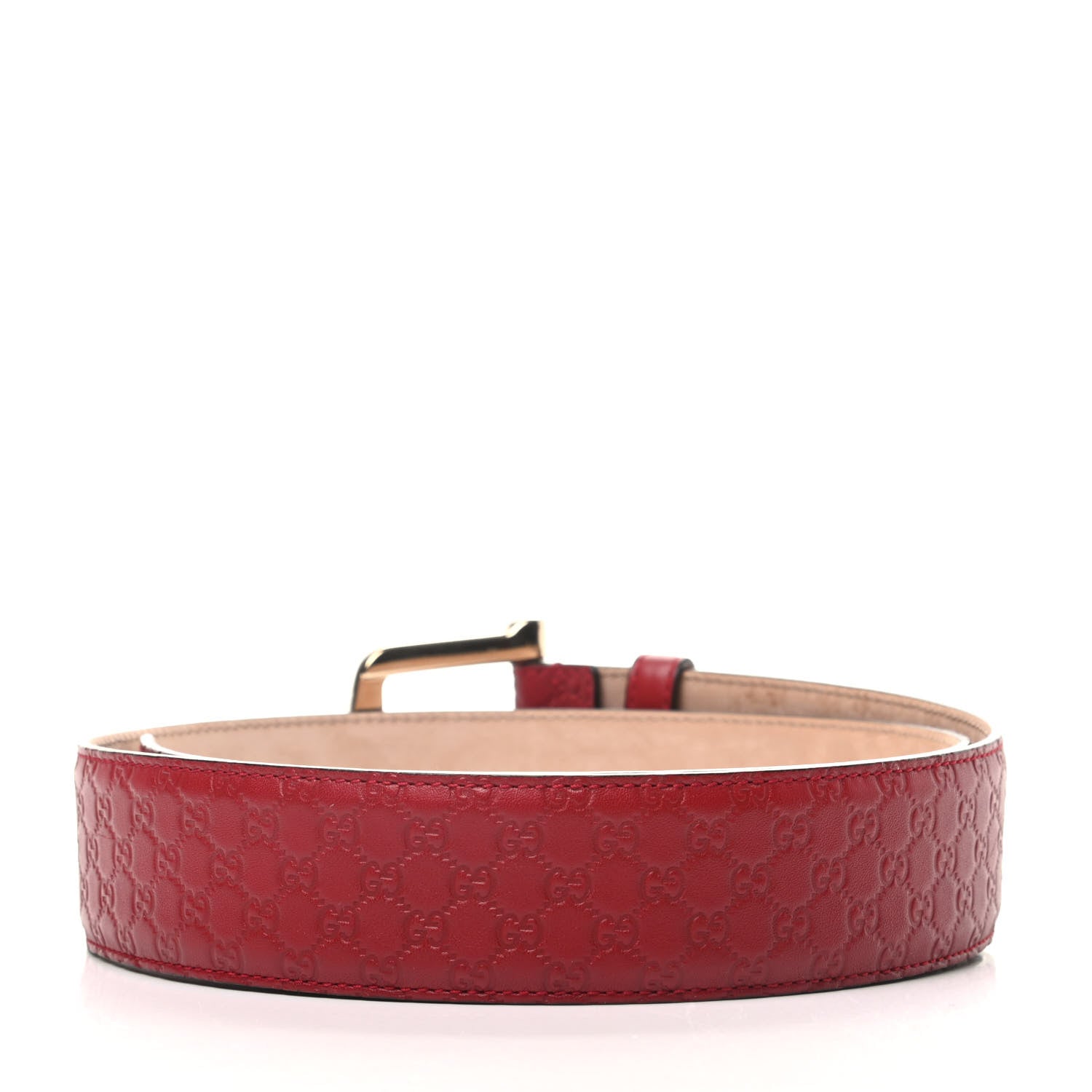 Gucci Soft Microguccissima Margaux Calfskin Belt 90 36 Rosso 2 of 5