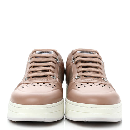 Jimmy Choo Calfskin Glitter Hawaii Sneakers 37 Ballet Pink 2 of 9