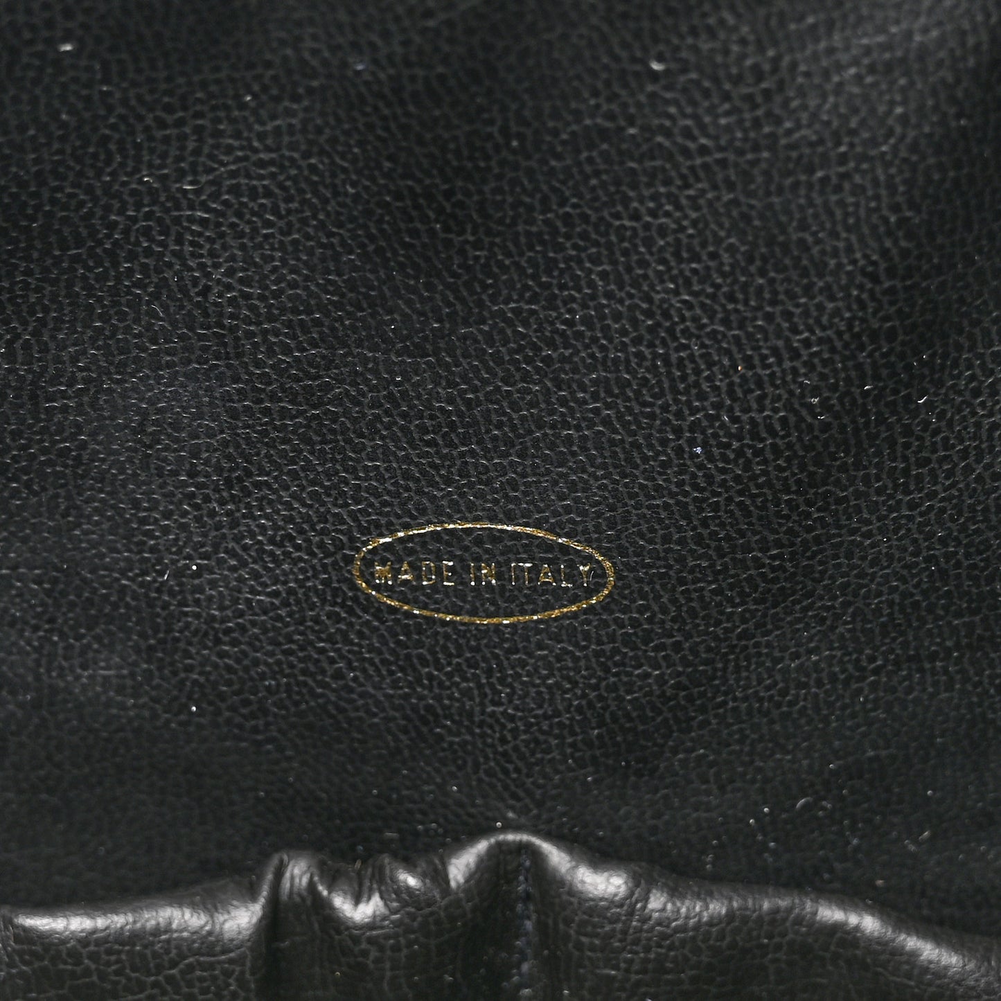 Lambskin Diamond Stitch Cosmetic Case Black