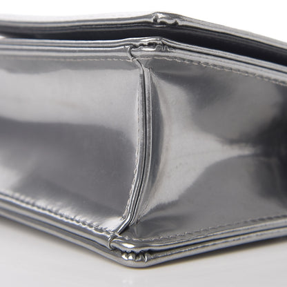 Christian Dior Metallic Patent Micro-Cannage Baby Diorama Flap Bag Silver 7 of 9