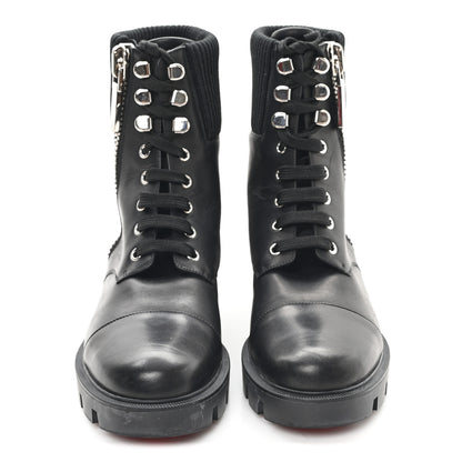 Christian Louboutin Calfskin Knit Quilted En Hiver Boots 40 Black 3 of 8