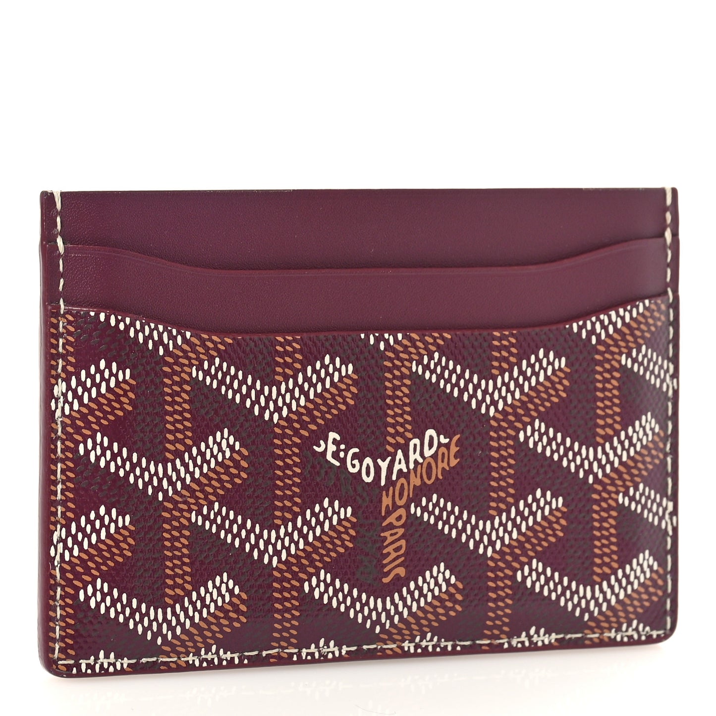 Goyardine Saint Sulpice Card Holder Bordeaux