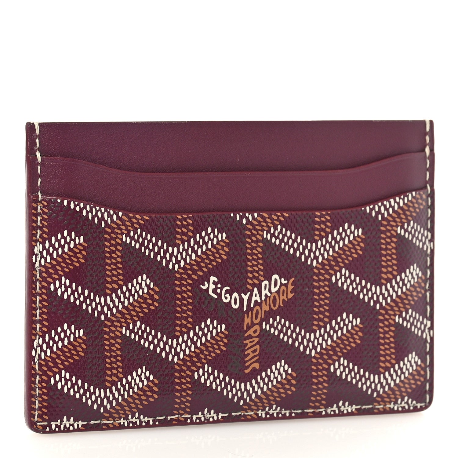 Goyard Goyardine Saint Sulpice Card Holder Bordeaux 3 of 9