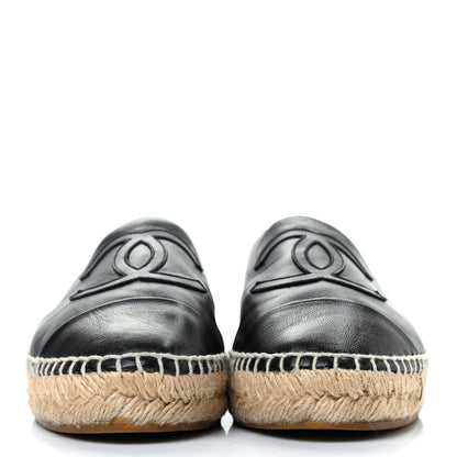 Chanel Lambskin CC Espadrilles 37 Black 2 of 10