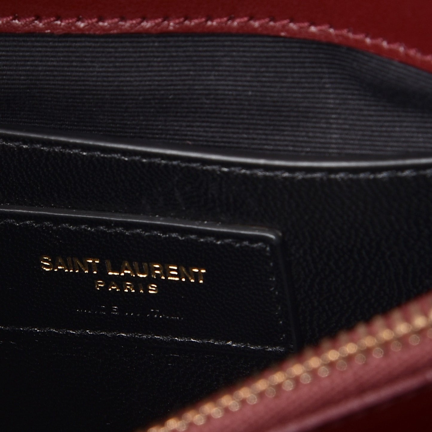 Calfskin Suede Matelasse Chevron Medium Monogram College Bag Burgundy
