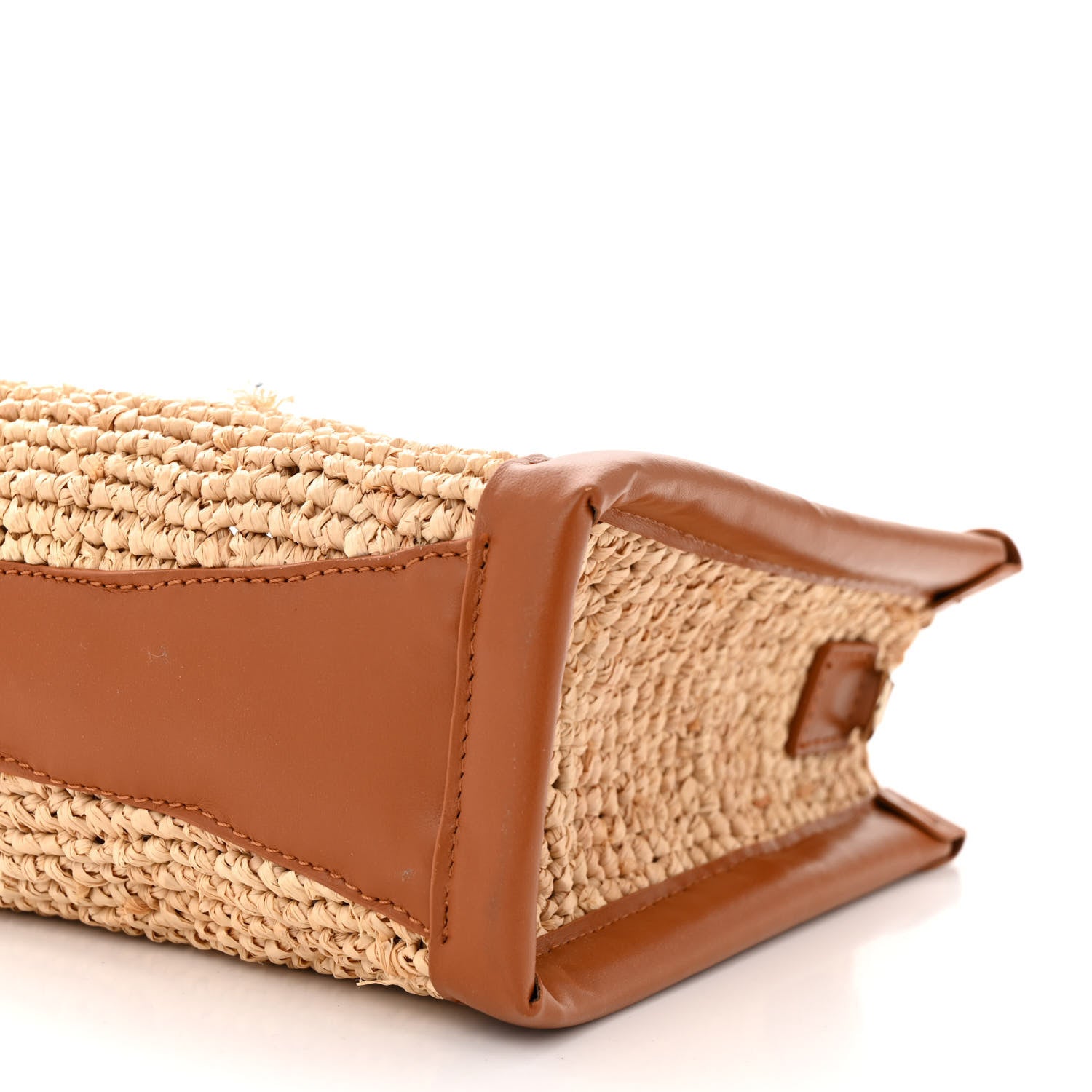 Christian Louboutin Raffia Calfskin Mini By My Side Tote Beige 10 of 10