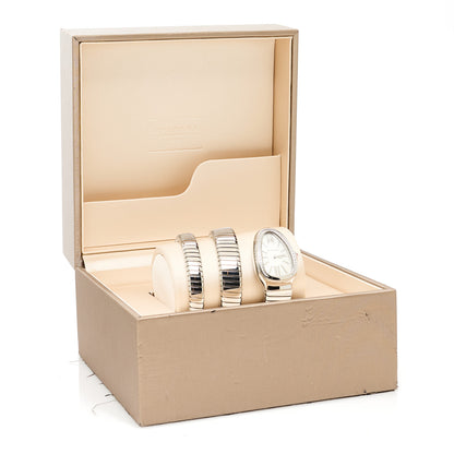 Bulgari Stainless Steel Diamond Bezel 35mm Serpenti Tubogas Double Spiral Quartz Watch 5 of 5