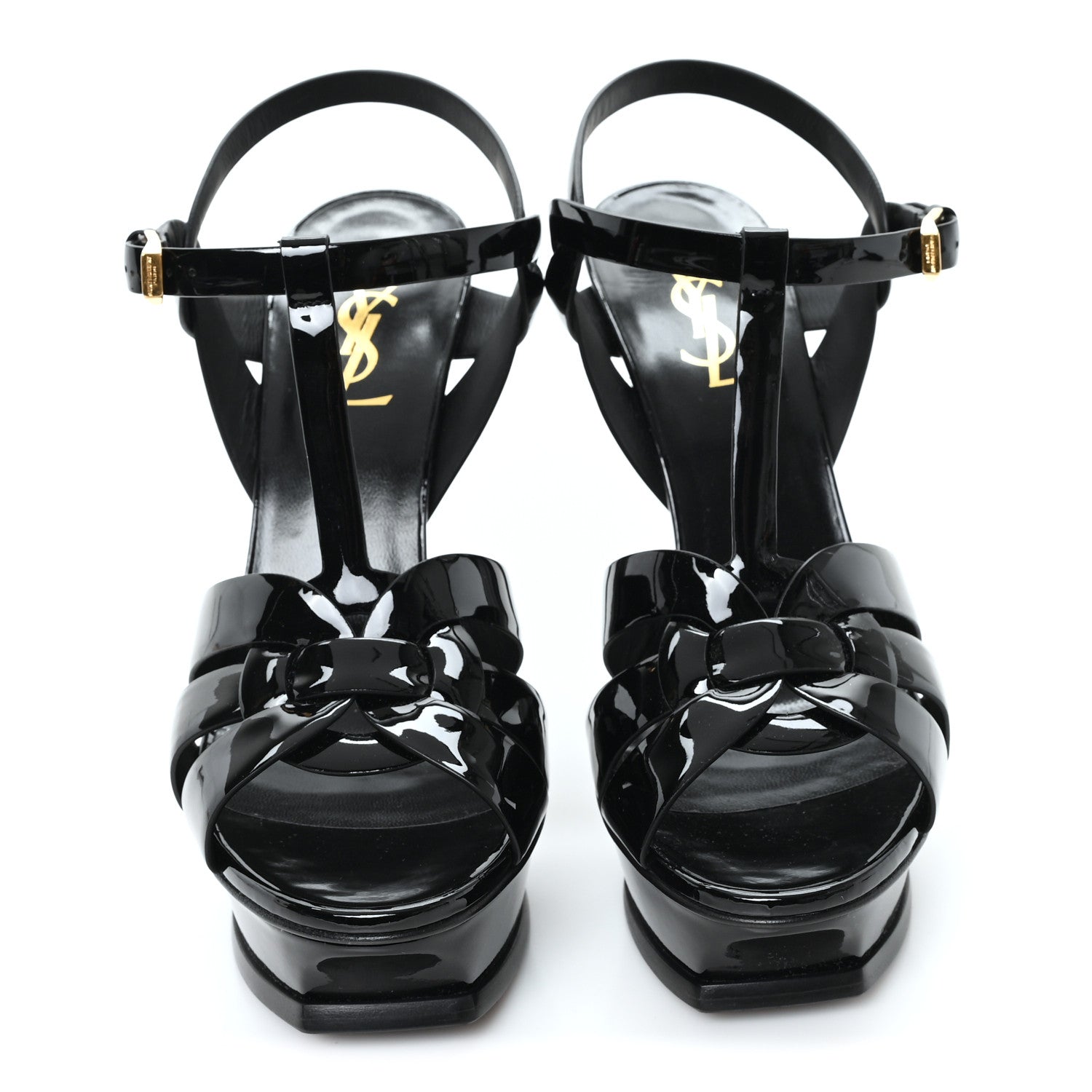 Saint Laurent Patent Tribute 105 Platform Sandals 39 Black 3 of 10