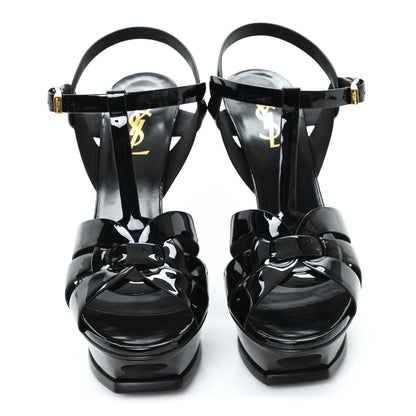 Saint Laurent Patent Tribute 105 Platform Sandals 39 Black 3 of 10
