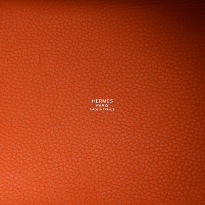 Hermes Taurillon Clemence Picotin Lock 22 MM Orange 6 of 15