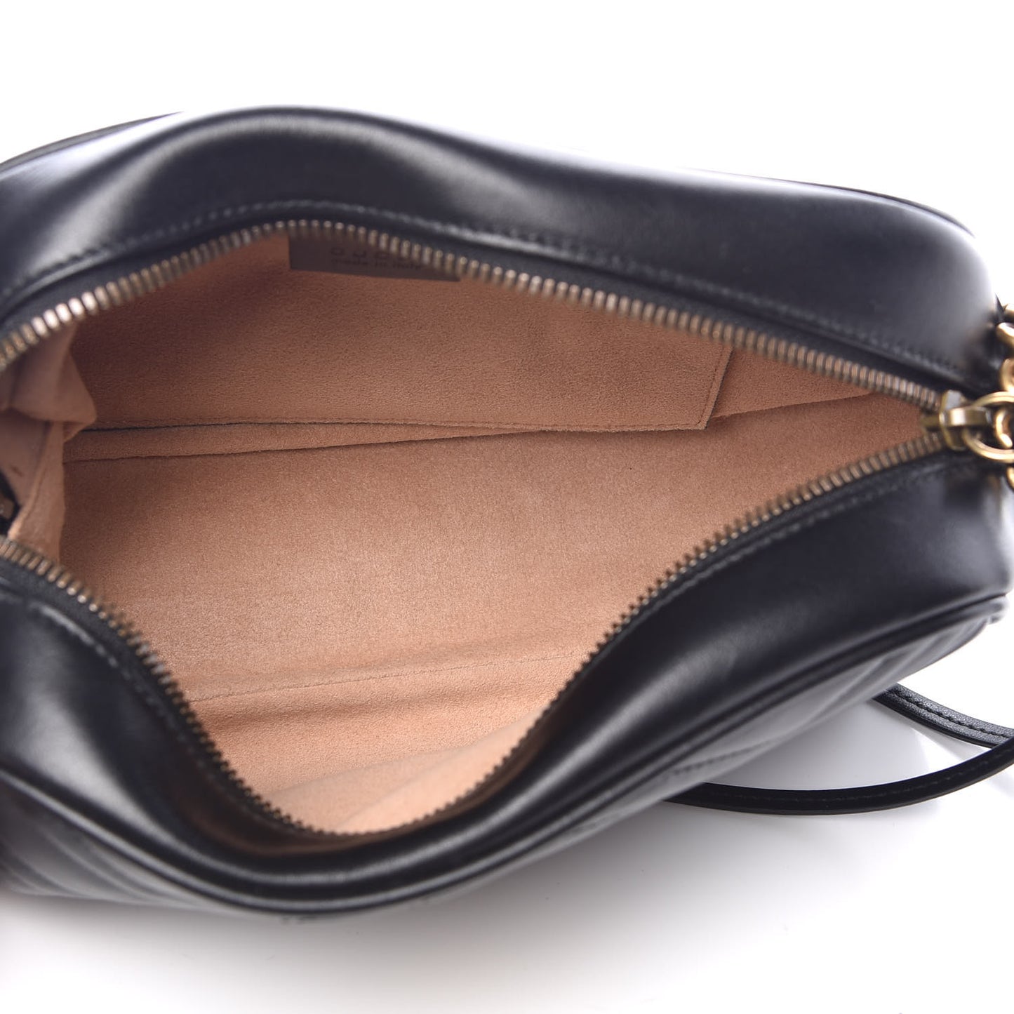 Calfskin Matelasse Small GG Marmont Chain Shoulder Bag Black