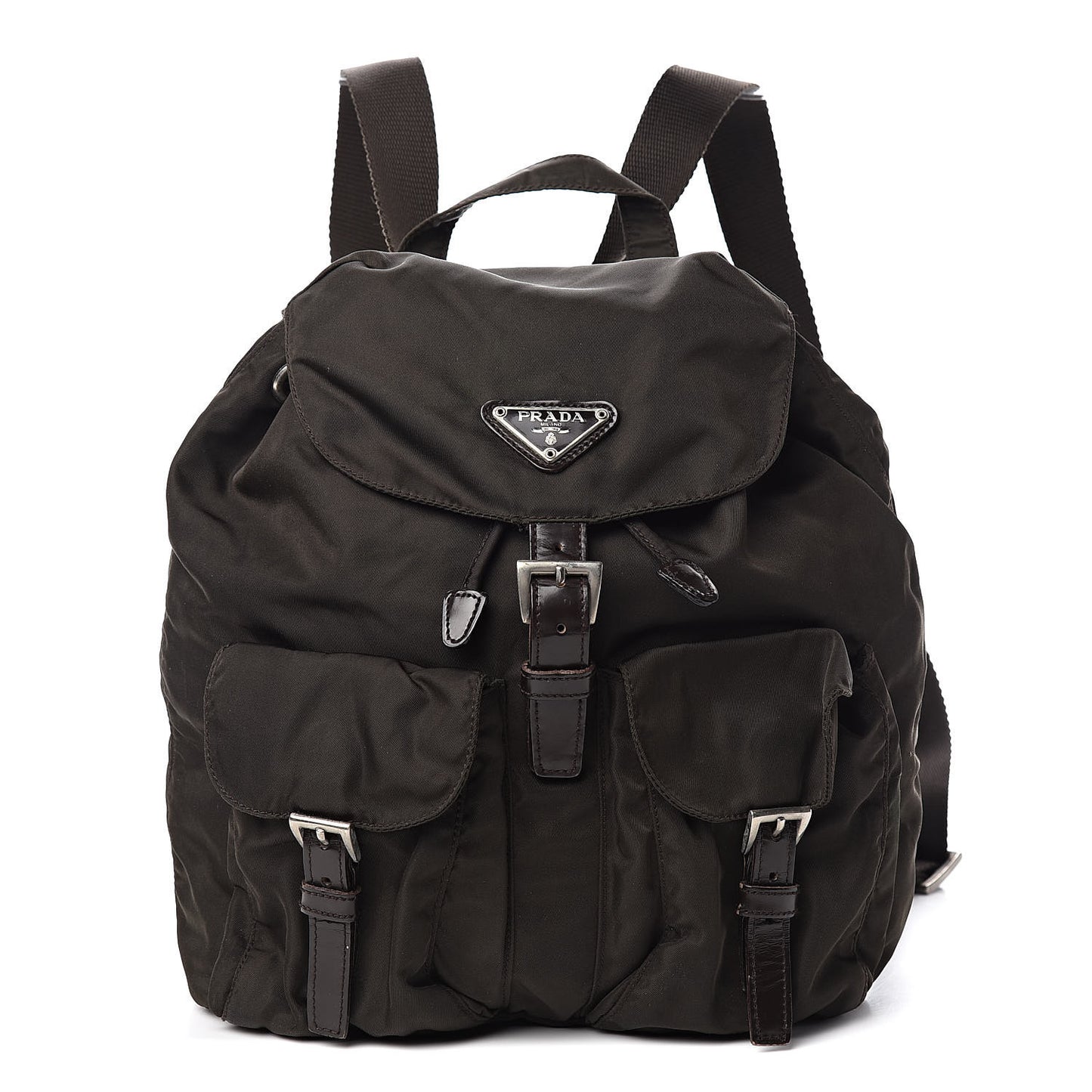 Tessuto Nylon Vela Small Backpack Brown