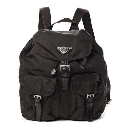 Prada Tessuto Nylon Vela Small Backpack Brown 1 of 10